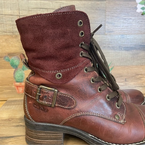 Taos Women's Crave Combat Boots Brunette - Picture 2 of 10